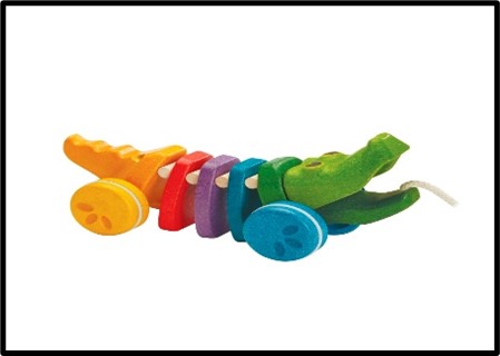 [TOY009] Alligator en bois  